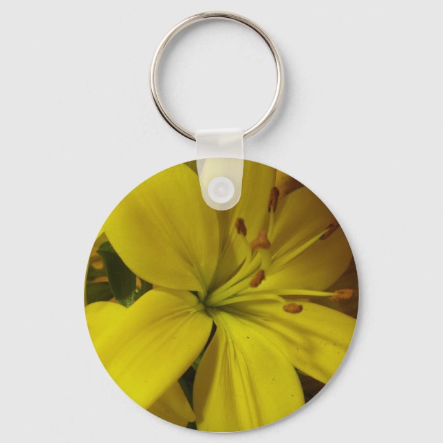 Gult Lillies Keychain Nyckelring (Framsida)