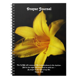 Gult Lily Flower Faith Bible Prayer Journal Anteckningsbok