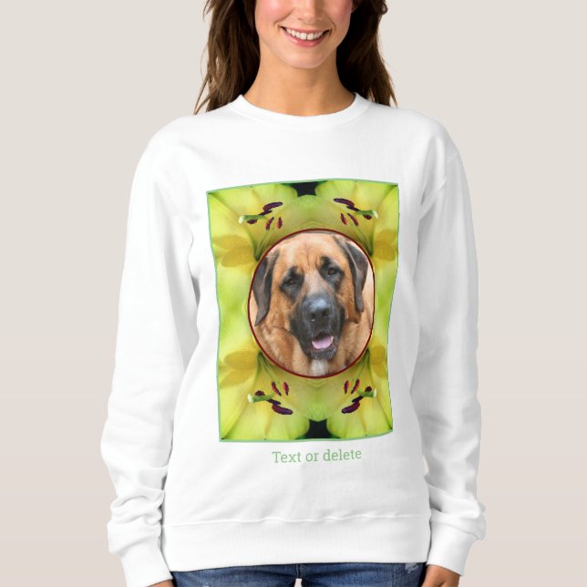 Gult Lily Flower Ram Skapar ditt eget foto T Shirt (Framsida)