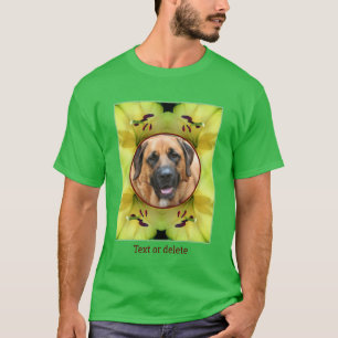 Gult Lily Flower Ram Skapar ditt eget foto T Shirt