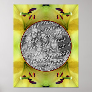 Gult Lily Flower Up Close Skapar ditt eget foto Poster