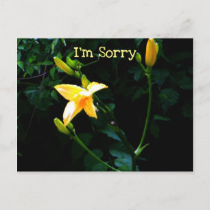 Gult Lily Flower Vykort