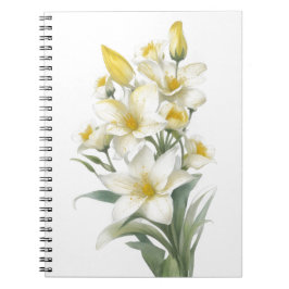 Gult Lily Flowers Anteckningsbok