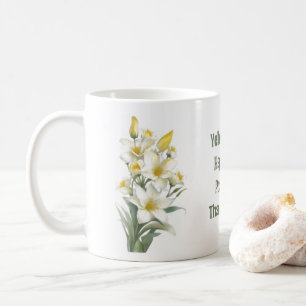 Gult Lily Flowers Kaffemugg