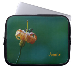 Gult Lily Wildblomma, Namn, Blommigt Computer Laptop Sleeve
