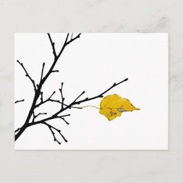 Gult Lime Träd Löv Vykort