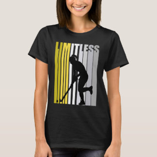 Gult Limitless Hockey Birthday Cute Retro Female T Shirt