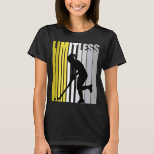 Gult Limitless Hockey Birthday Cute Retro Female T Shirt