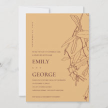 GULT LINE TECKNING BLOMMIGT VI TITTADE PÅ KNOT INB