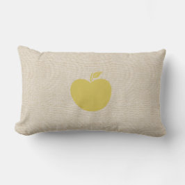 Gult Linen Apple Pillow Lumbarkudde