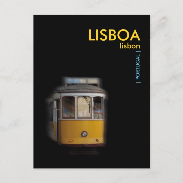 Gult Lissabon - LISBOA Vykort (Framsida)