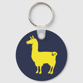 Gult Llama Keychain Nyckelring