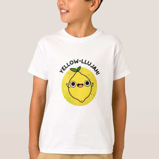 Gult-llujah Funny Lemon Pun T Shirt (Framsida)
