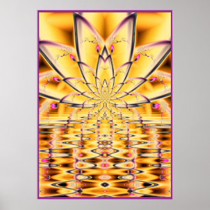 Gult Lotus Flower Poster