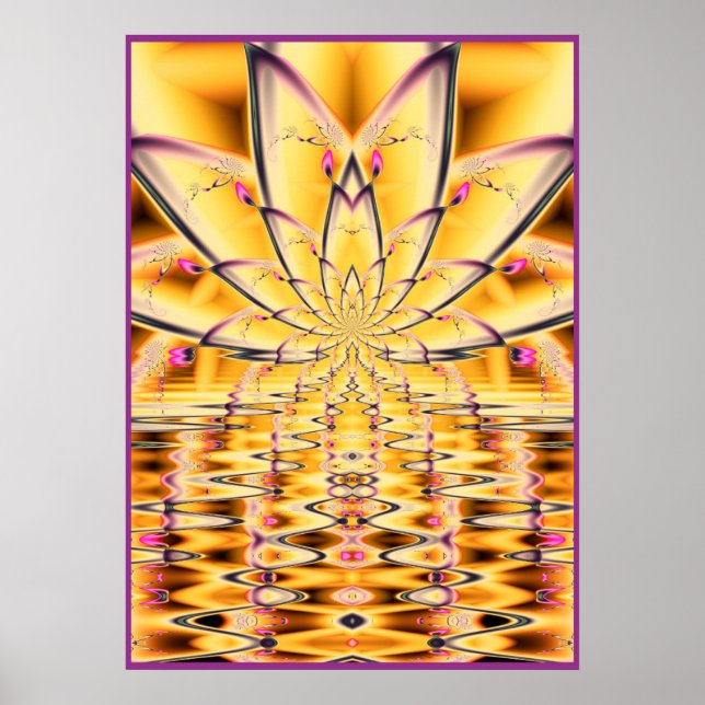 Gult Lotus Flower Poster (Framsidan)