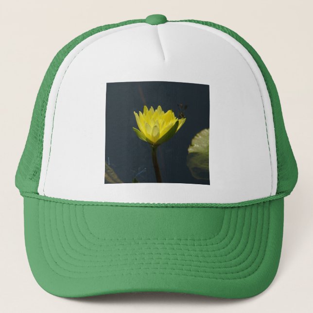 Gult Lotus Waterlily Hat Keps (Framsida)