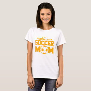 Gult Loud Proud Soccer Mamma Design T Shirt
