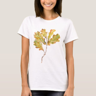 gult löv gren t shirt