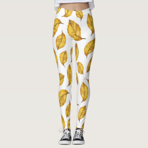 Gult Löv Leggings