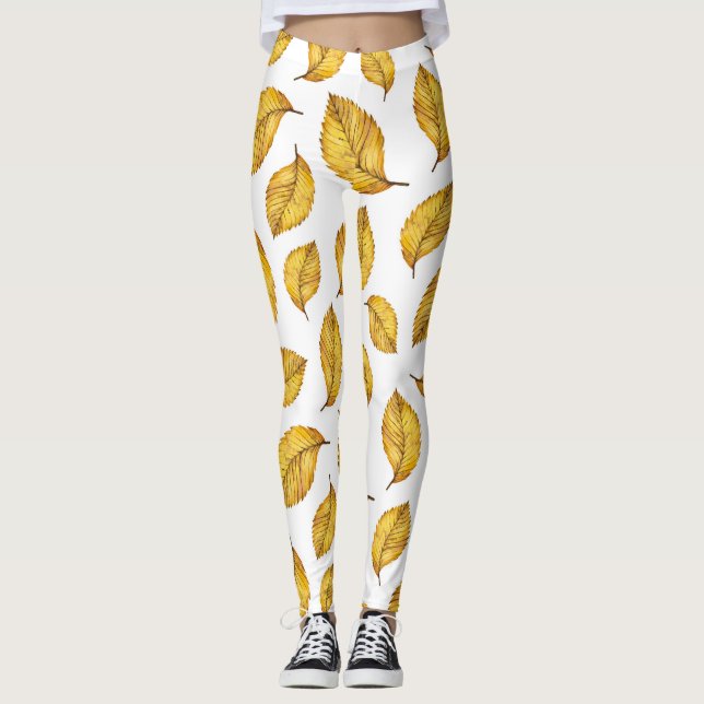 Gult Löv Leggings (Framsida)