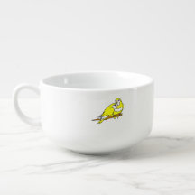 Gult Love birds Soppa Bowl