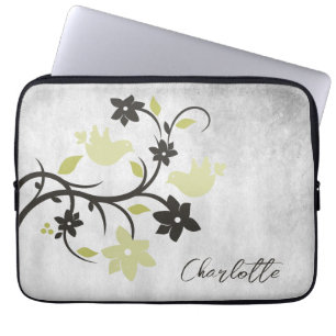 Gult Lovebird Personlig Laptop sleeve