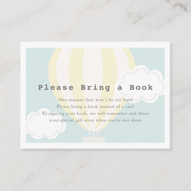 Gult Luftballong Ta med Bok Tilläggskort (Framsida)