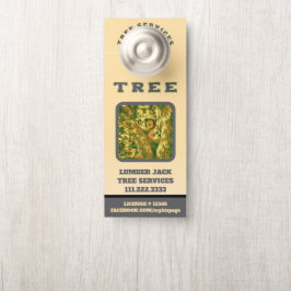 *~* Gult Lumber Jack TRÄD QR Träd-tjänstdörr