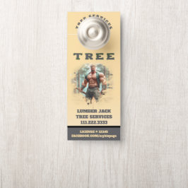 *~* Gult Lumber Jack TRÄD Services QR-dörr