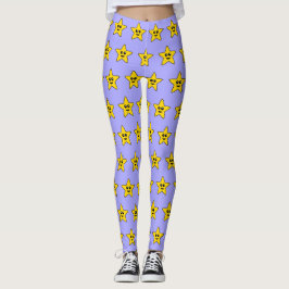 Gult Lycklig Star Leggings