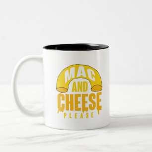 Gult Macaroni Cheese för barn Mac och Cheese Två-Tonad Mugg