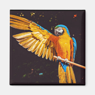 Gult Macaw Parrot Magnet