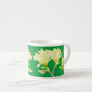 Gult Magnolias på Espresso Mugg Espressomugg