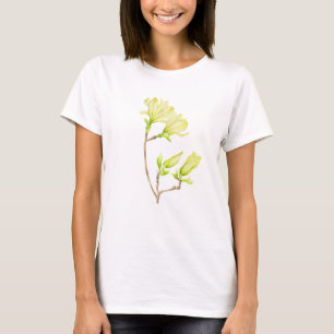 Gult Magnolias på T-Shirt