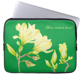 Gult Magnolias vid Laptop sleeve