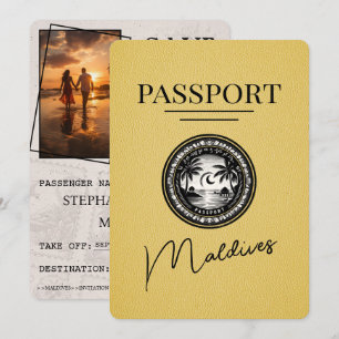 Gult Maldivernas pass Spara datum Datumet