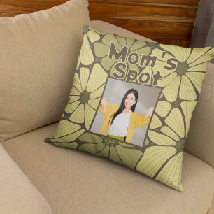 Gult Mamma Spot Couch Photo Mors dag Gift Kudde