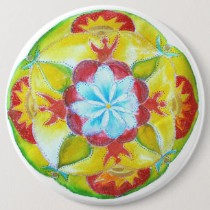 Gult Mandala Art Knapp