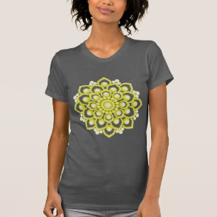 Gult Mandala Flower T Shirt