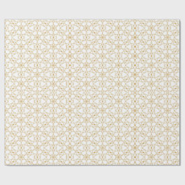 Gult mandala-geometri presentpapper