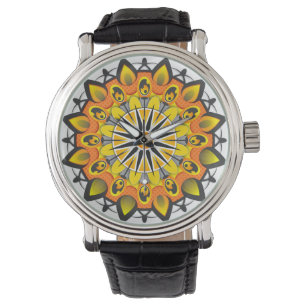 Gult Mandala Wristwatch Armbandsur