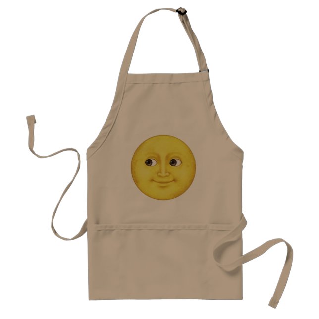 Gult Måne - Emoji Förkläde (Framsidan)