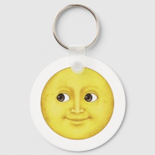 Gult Måne - Emoji Nyckelring