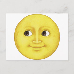 Gult Måne - Emoji Vykort