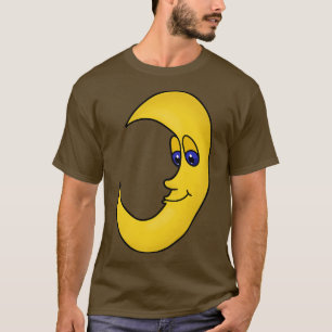 Gult Måne med blå Öga T Shirt