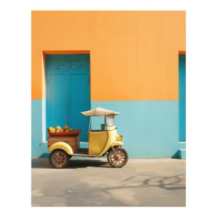 Gult Mango Riksja Fototryck