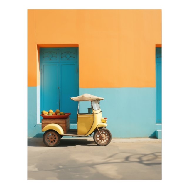 Gult Mango Riksja Fototryck (Framsidan)