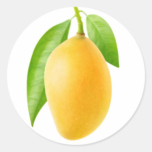 Gult mango runt klistermärke