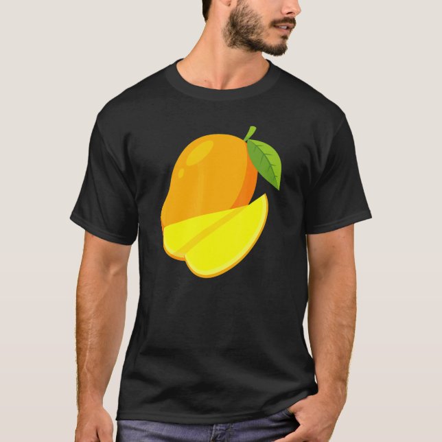 Gult Mango Tropical Fruits Fruitarian Vegan Vege T Shirt (Framsida)