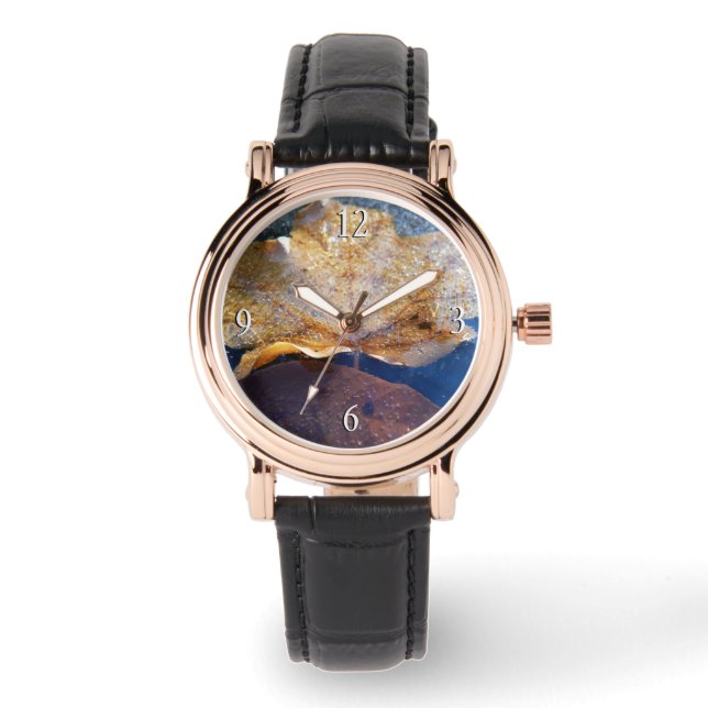 Gult Maple-Löv hösttyp, fryst Armbandsur (Framsida)